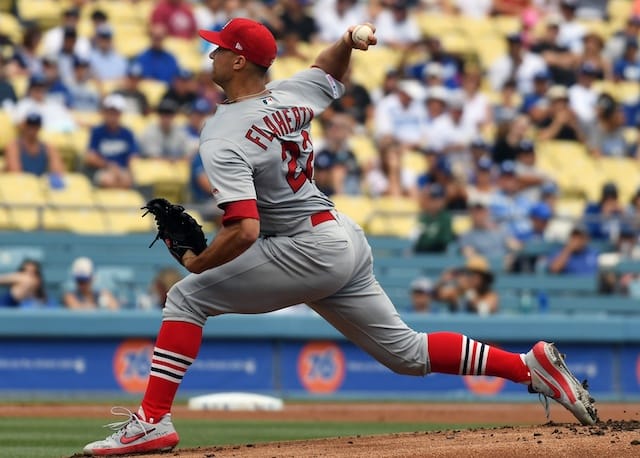 St. Louis Cardinals starting pitcher Jack Flaherty against the Los Angeles Dodgers