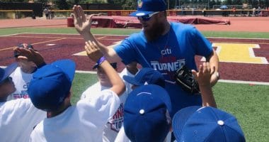 Los Angeles Dodgers third baseman Justin Turner hosts the annual Citi ProCamps baseball camp