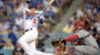 Los Angeles Dodgers utility man Kristopher Negrón hits an RBI single