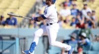 Los Angeles Dodgers infielder Max Muncy hits a walk-off two-run double