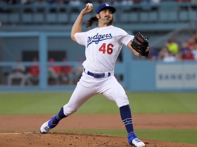 Los Angeles Dodgers pitcher Tony Gonsolin against the St. Louis Cardinals