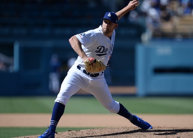 Los Angeles Dodgers relief pitcher Adam Kolarek against the San Francisco Giants