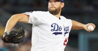 Los Angeles Dodgers pitcher Clayton Kershaw against the San Francisco Giants
