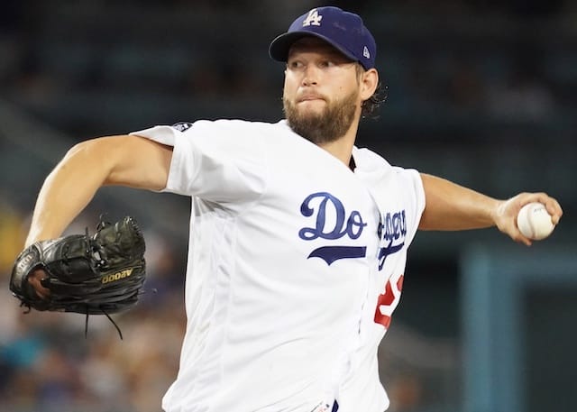 Los Angeles Dodgers pitcher Clayton Kershaw against the San Francisco Giants