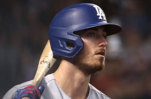 Los Angeles Dodgers All-Star Cody Bellinger on deck at Chase Field