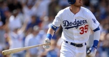 Los Angeles Dodgers All-Star Cody Bellinger watches his grand slam