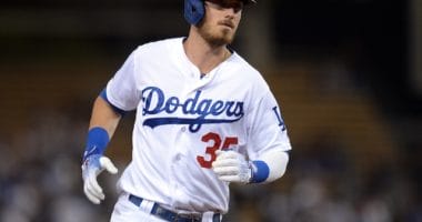 Los Angeles Dodgers All-Star Cody Bellinger rounds the bases after hitting a home run at Dodger Stadium