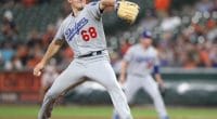 Los Angeles Dodgers pitcher Ross Stripling against the Baltimore Orioles