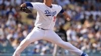 Los Angeles Dodgers starting pitcher Hyun-Jin Ryu against the Colorado Rockies