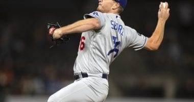 Los Angeles Dodgers relief pitcher Josh Sborz against the San Francisco Giants