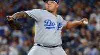 Los Angeles Dodgers pitcher Julio Urias against the San Diego Padres