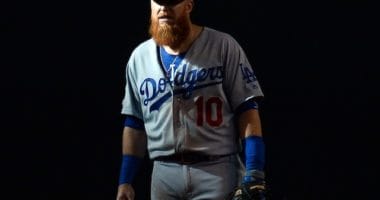 Los Angeles Dodgers third baseman Justin Turner during a game at Chase Field