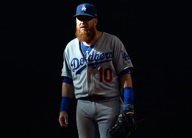 Los Angeles Dodgers third baseman Justin Turner during a game at Chase Field