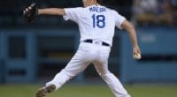 Los Angeles Dodgers pitcher Kenta Maeda against the Colorado Rockies