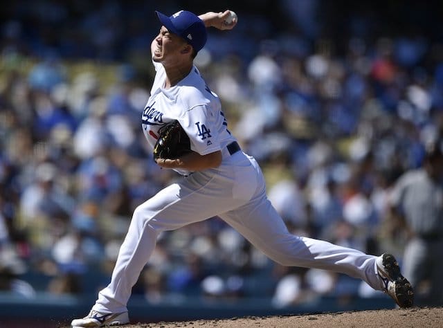 Los Angeles Dodgers pitcher Kenta Maeda against the San Francisco Giants