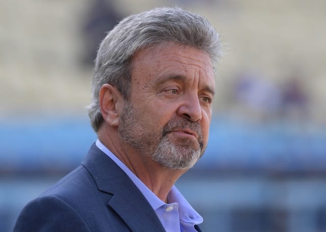 Former Los Angeles Dodgers general manager Ned Colletti before a game at Dodger Stadium