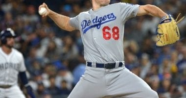 Los Angeles Dodgers pitcher Ross Stripling against the San Diego Padres