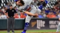 Los Angeles Dodgers pitcher Tony Gonsolin against the Baltimore Orioles