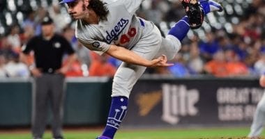 Los Angeles Dodgers pitcher Tony Gonsolin against the Baltimore Orioles