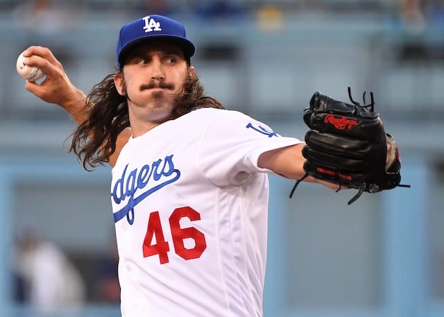 Los Angeles Dodgers pitcher Tony Gonsolin against the Tampa Bay Rays