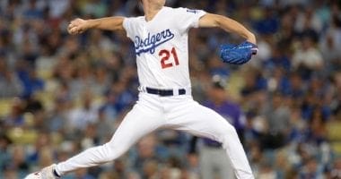 Los Angeles Dodgers pitcher Walker Buehler against the Colorado Rockies