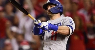 Los Angeles Dodgers outfielder A.J. Pollock during the 2019 NLDS