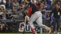 Washington Nationals third baseman Anthony Rendon watches his home run during Game 5 of the 2019 NLDS