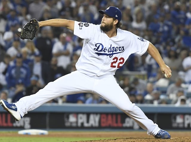 Los Angeles Dodgers pitcher Clayton Kershaw during Game 5 of the 2019 NLDS