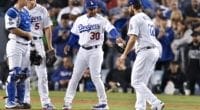 Los Angeles Dodgers manager Dave Roberts removes Clayton Kershaw from Game 5 of the 2019 NLDS