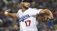 Los Angeles Dodgers relief pitcher Joe Kelly during Game 5 of the 2019 NLDS