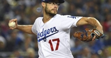 Los Angeles Dodgers relief pitcher Joe Kelly during Game 5 of the 2019 NLDS