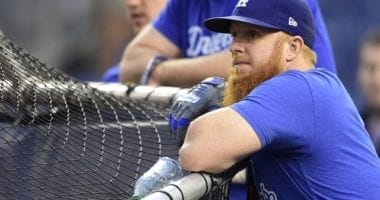 Los Angeles Dodgers third baseman Justin Turner before Game 3 of the 2019 NLDS