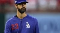 Los Angeles Dodgers bullpen coach Mark Prior before Game 3 of the 2019 NLDS