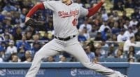 Washington Nationals starting pitcher Patrick Corbin against the Los Angeles Dodgers