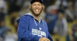 Los Angeles Dodgers pitcher Clayton Kershaw after a game at Dodger Stadium