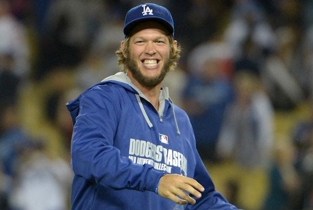 Los Angeles Dodgers pitcher Clayton Kershaw after a game at Dodger Stadium