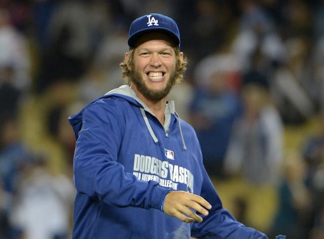 Los Angeles Dodgers pitcher Clayton Kershaw after a game at Dodger Stadium