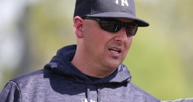Former New York Yankees bench coach Josh Bard during 2019 Spring Training