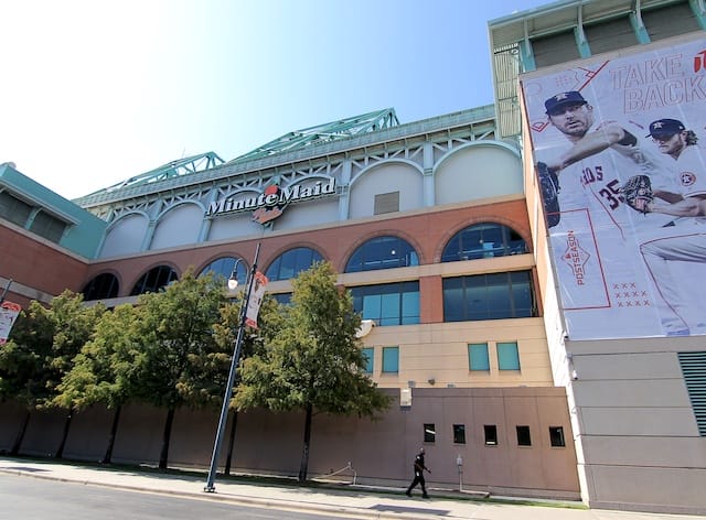 General view of the exterior of Minute Maid Park