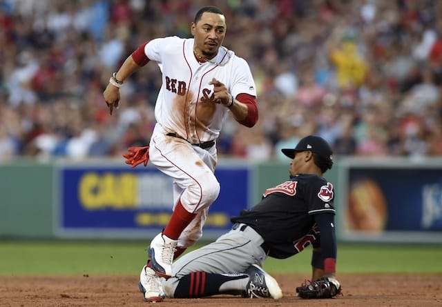 Boston Red Sox right fielder Mookie Betts and Cleveland Indians shortstop Francisco Lindor