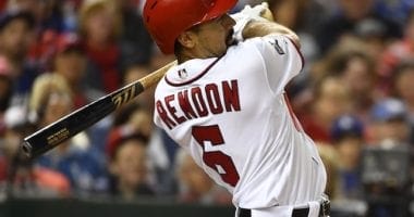 Washington Nationals third baseman Anthony Rendon at-bat during the 2019 National League Division Series