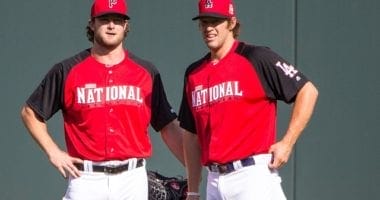 Starting pitchers Gerrit Cole and Clayton Kershaw prior to the 2015 MLB All-Star Game