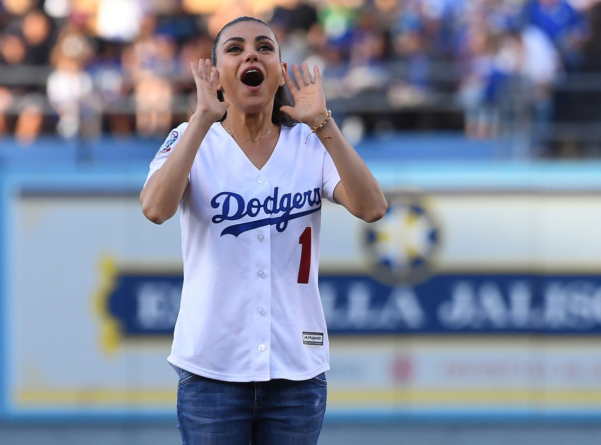 Mila Kunis Los Angeles Dodgers