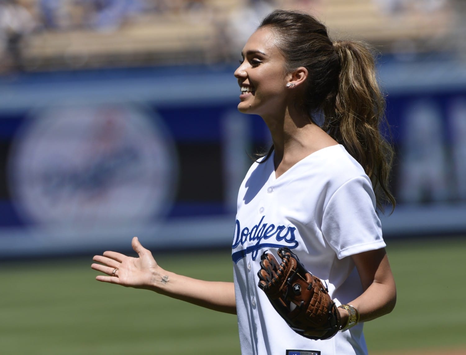 Jessica Alba Los Angeles Dodgers