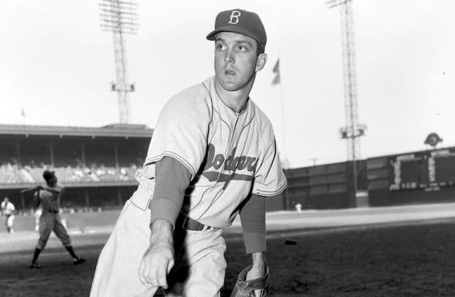 Former Brooklyn Dodgers pitcher Carl Erskine