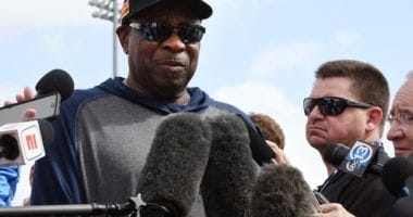 Houston Astros manager Dusty Baker during 2020 Spring Training