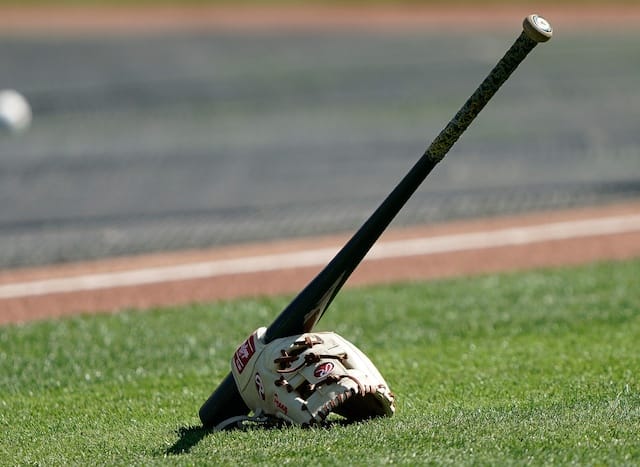 Baseball bat, glove, MLB