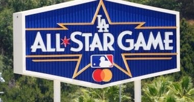 All-Star Game logo, Dodger Stadium pavilion sign