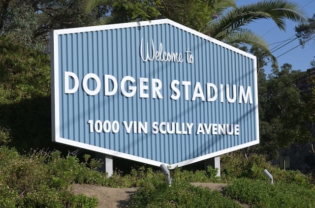 Dodger Stadium welcome sign