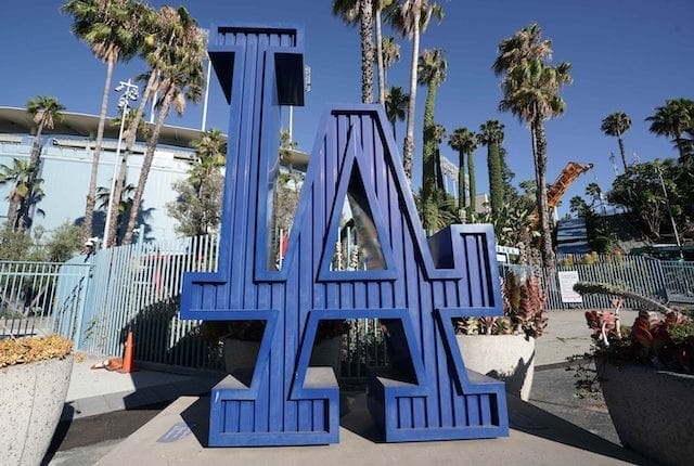 Dodgers logo, Dodger Stadium entrance
